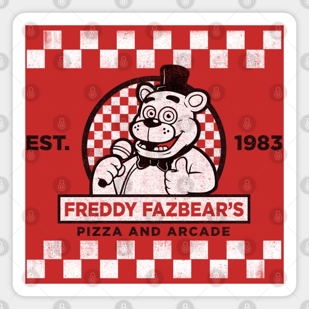 Freddy Fazbear's Pizza and Arcade Magnet by Alema Art